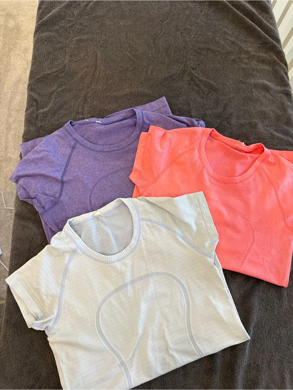 Bundle! 3-Panel Active Tee- Coral, Lavender, Light blue